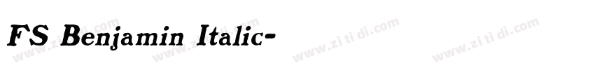 FS Benjamin Italic字体转换 FS Benjamin Italic字体转换